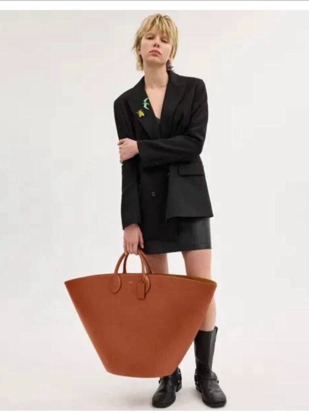 Brown Leather Tote Bag - Women